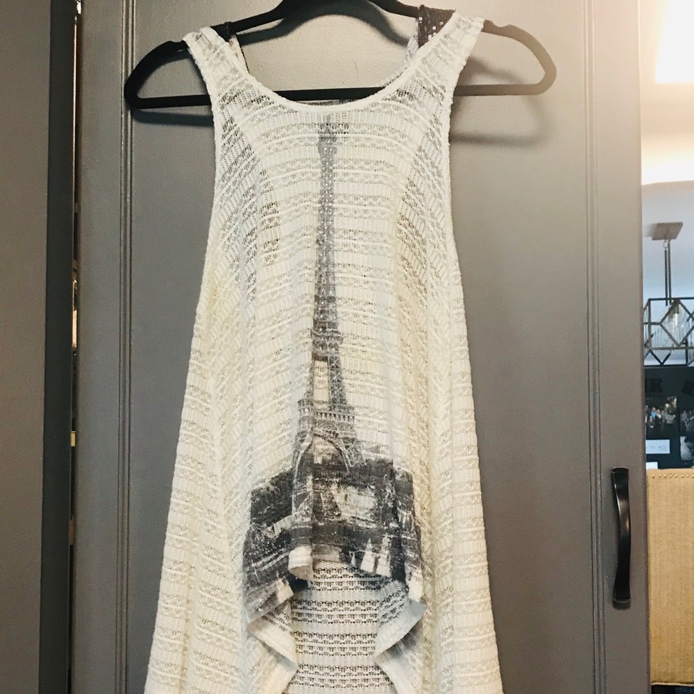 New racer back asymmetrical hooded tank top